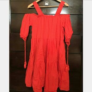 Red Off the Shoulder Dress